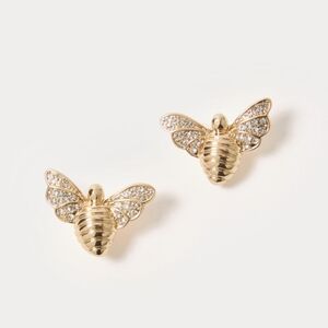 Lilly Pulitzer Gold Bee Stud Earrings New